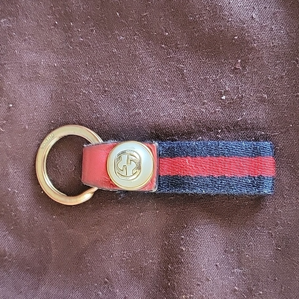Gucci Gold Web Key Ring Multiple colors Golden suggested retail over 200